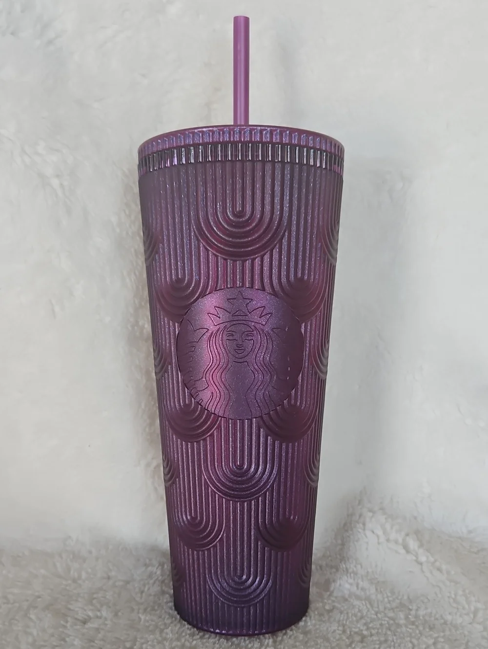 Starbucks Spring '24 Metallic Magenta Cold Cup EUC